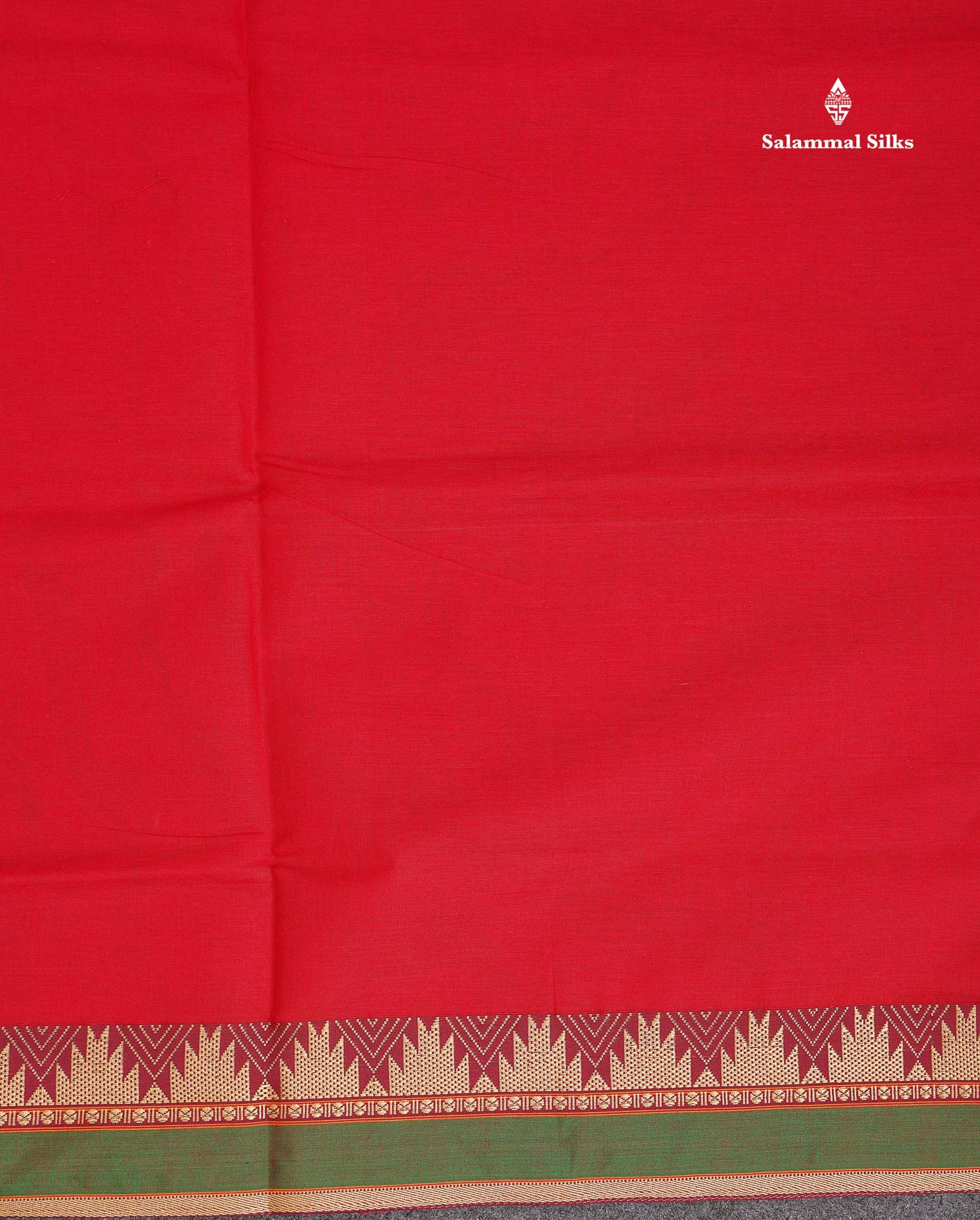 9 Yards Beautiful Reddish Pink Plain Pure Cotton Saree With Maroon Traditional Temple Border
