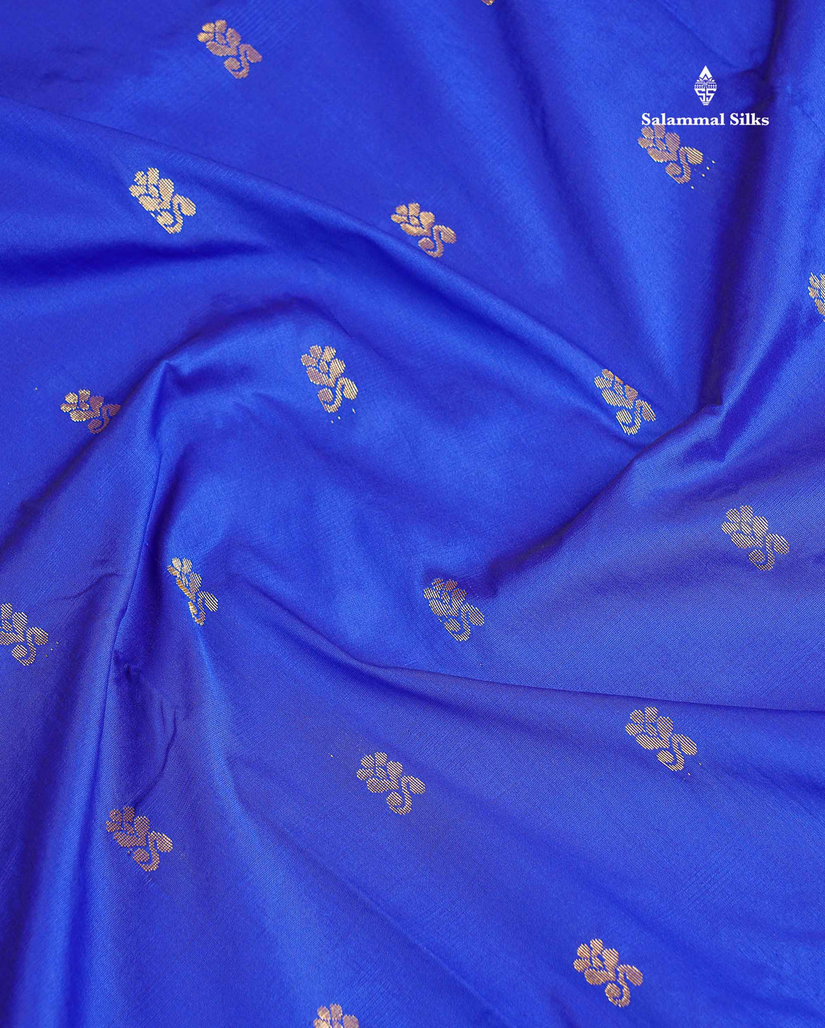 Semi Silk Saree - Royal Blue Colour Body Zari Butta With Contrast Pink Traditional Border | 10.5 Yards
