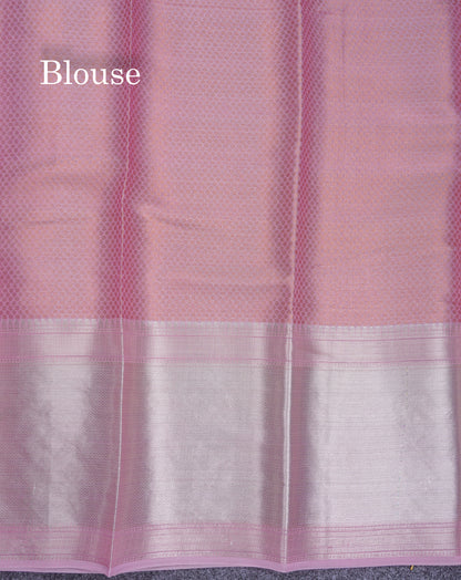 Beautiful Light Pink Tissue Silk Mix Saree With Menakari Work Border