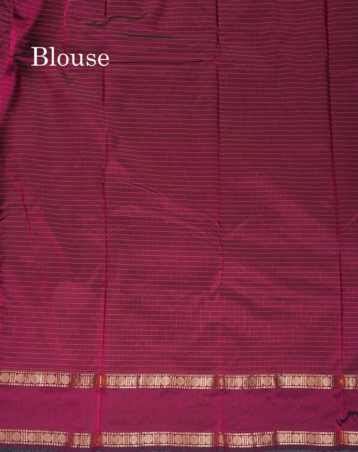 Semi Silk Saree - Wine Colour Body Small Checks With Butta & Traditional Rettapet Border