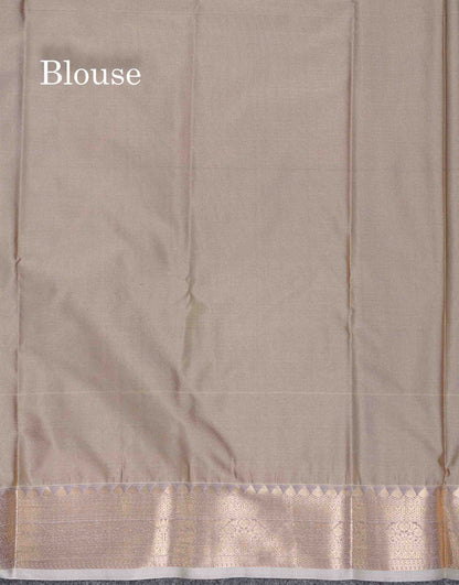 Beautiful Bottle Green Semi Silk Saree With Contrast Light Grey Traditional Medium Border
