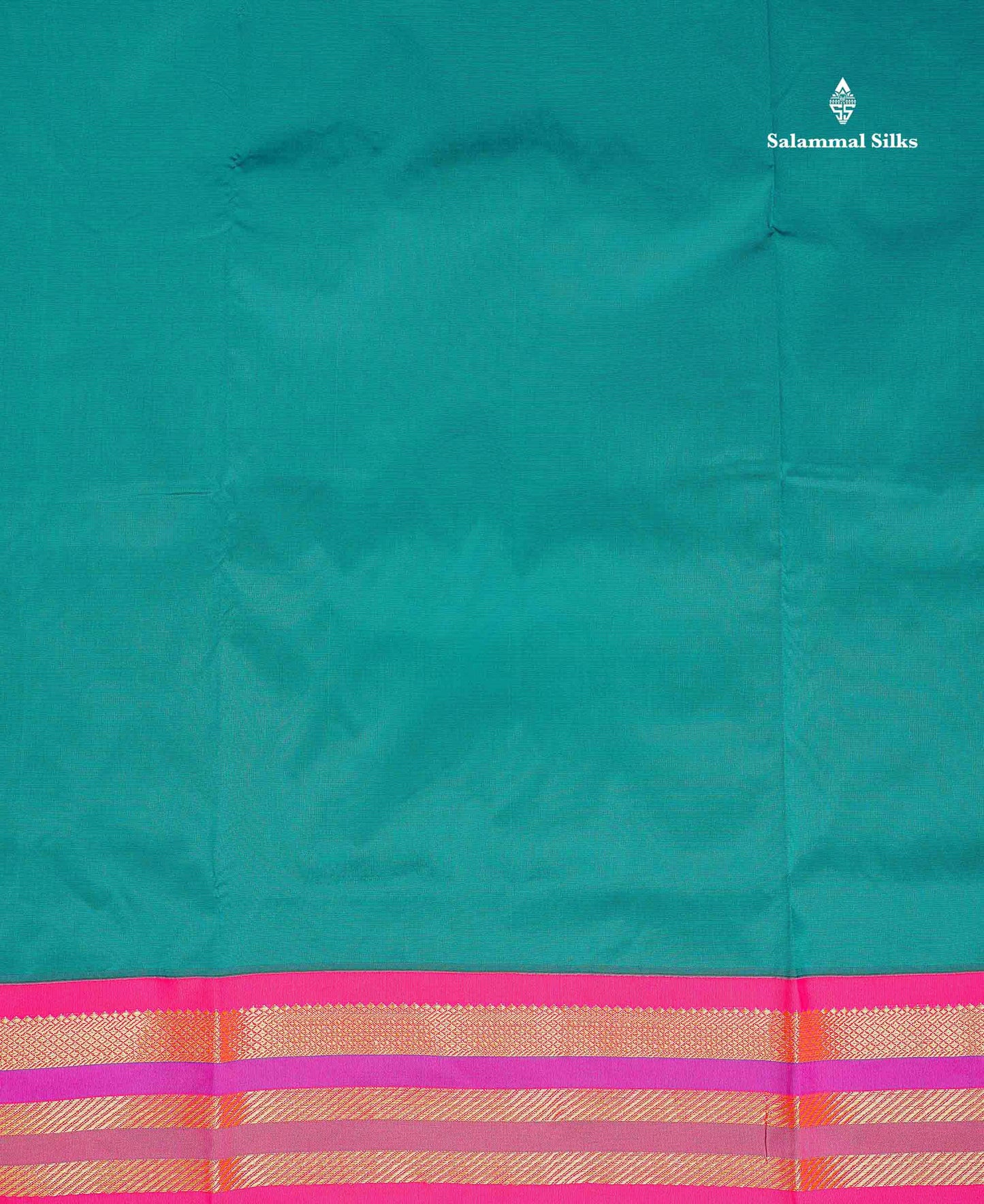 Semi Silk Saree - Chilly Red Colour Body Plain With Contrast Green Traditional Border | 10 Yards