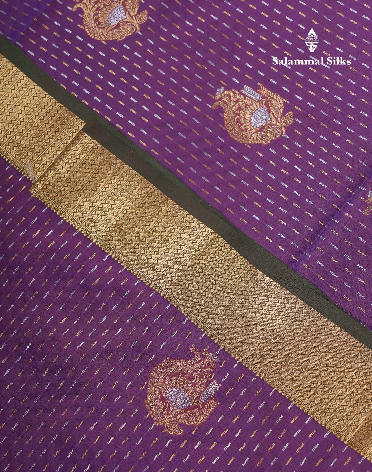 Beautiful Maroon Silver & Gold Zari Semi Soft Silk Saree With Contrast Bottle Green Traditional Pallaku  Evening Morning Border