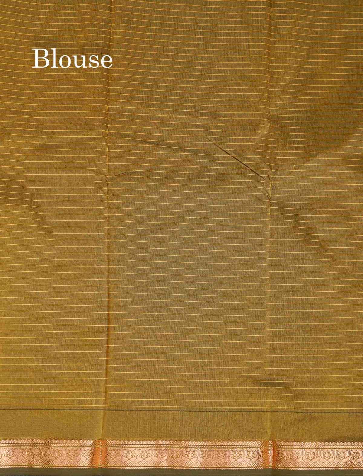 Semi Silk Saree - Olive Mustard Yellow Colour Body Small Checks With Butta & Traditional Small Border