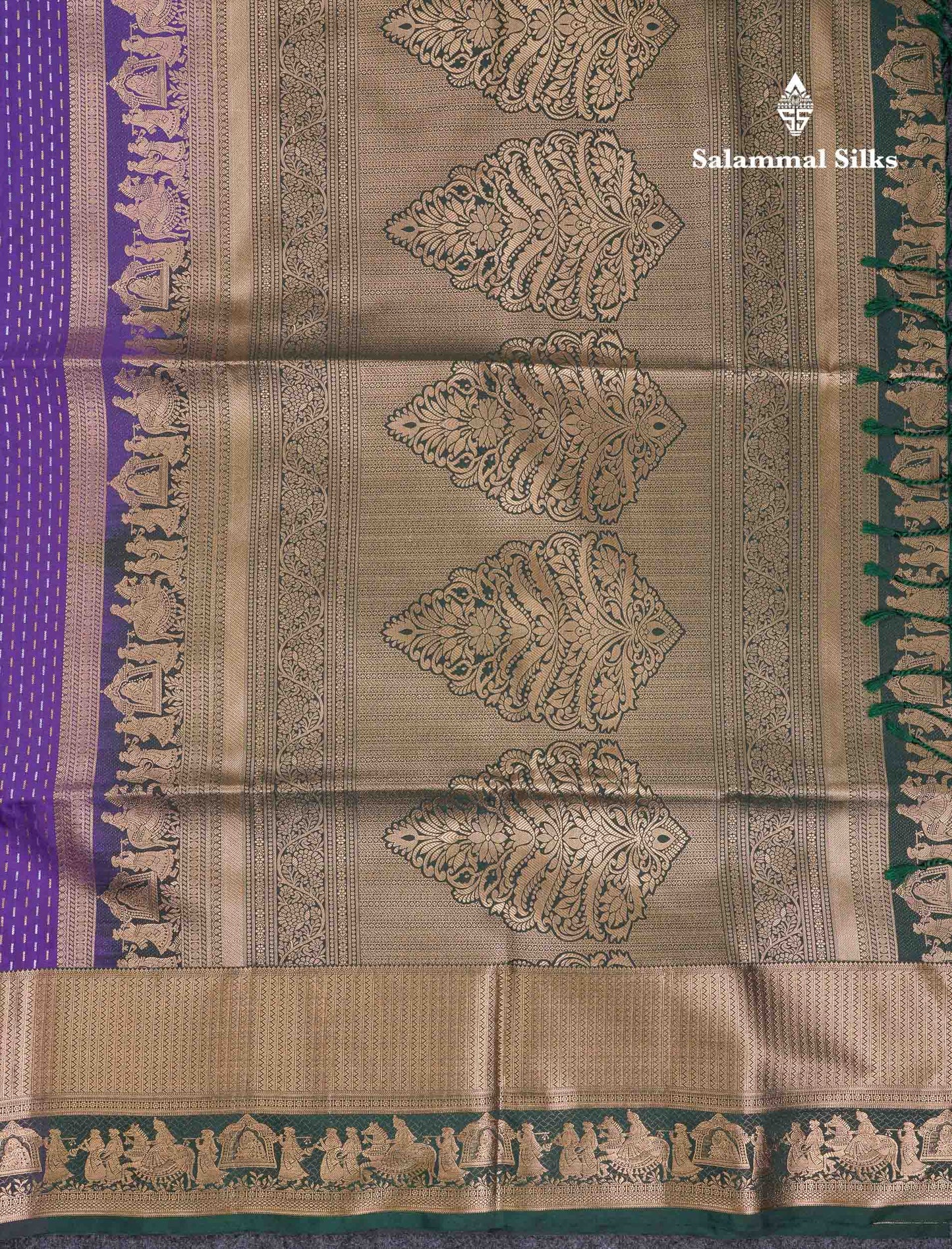 Beautiful Maroon Silver & Gold Zari Semi Soft Silk Saree With Contrast Bottle Green Traditional Pallaku  Evening Morning Border