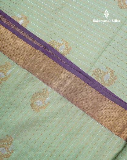 Beautiful Maroon Silver & Gold Zari Semi Soft Silk Saree With Contrast Bottle Green Traditional Pallaku  Evening Morning Border