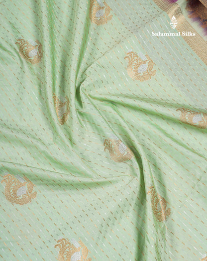 Beautiful Maroon Silver & Gold Zari Semi Soft Silk Saree With Contrast Bottle Green Traditional Pallaku  Evening Morning Border