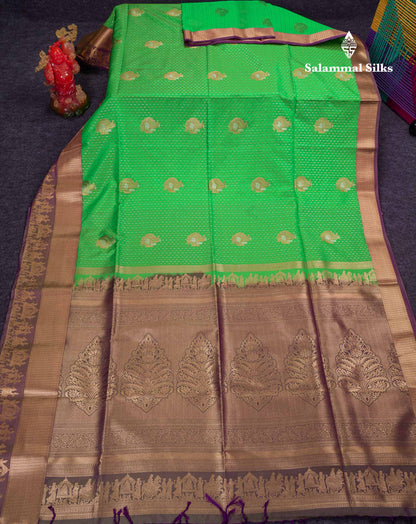 Beautiful Maroon Silver & Gold Zari Semi Soft Silk Saree With Contrast Bottle Green Traditional Pallaku  Evening Morning Border