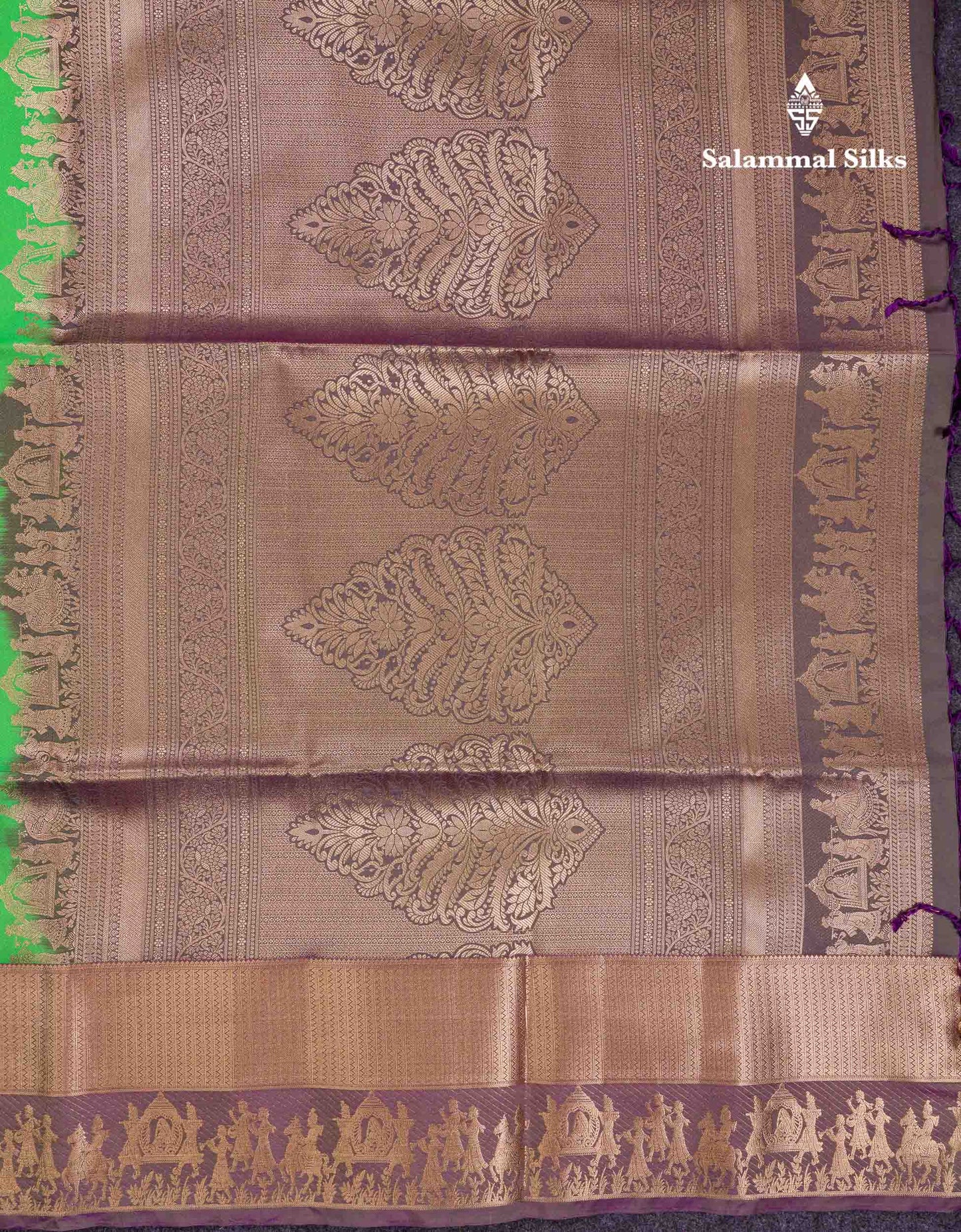 Beautiful Maroon Silver & Gold Zari Semi Soft Silk Saree With Contrast Bottle Green Traditional Pallaku  Evening Morning Border