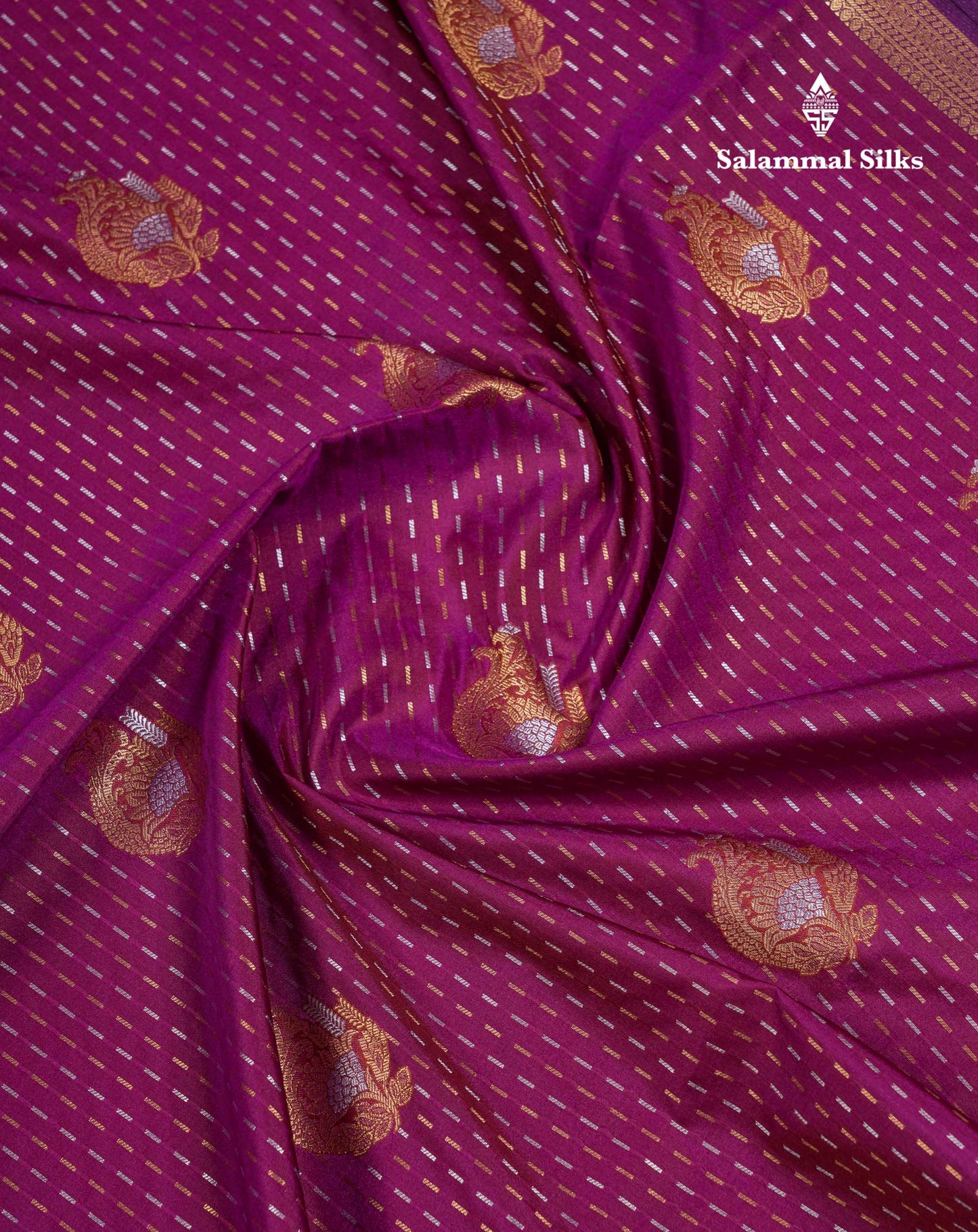 Beautiful Maroon Silver & Gold Zari Semi Soft Silk Saree With Contrast Bottle Green Traditional Pallaku  Evening Morning Border