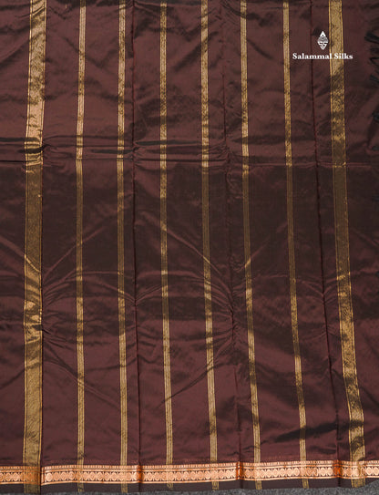 Semi Silk Saree - Magenta Colour Body Zari Butta With Traditional Small Border