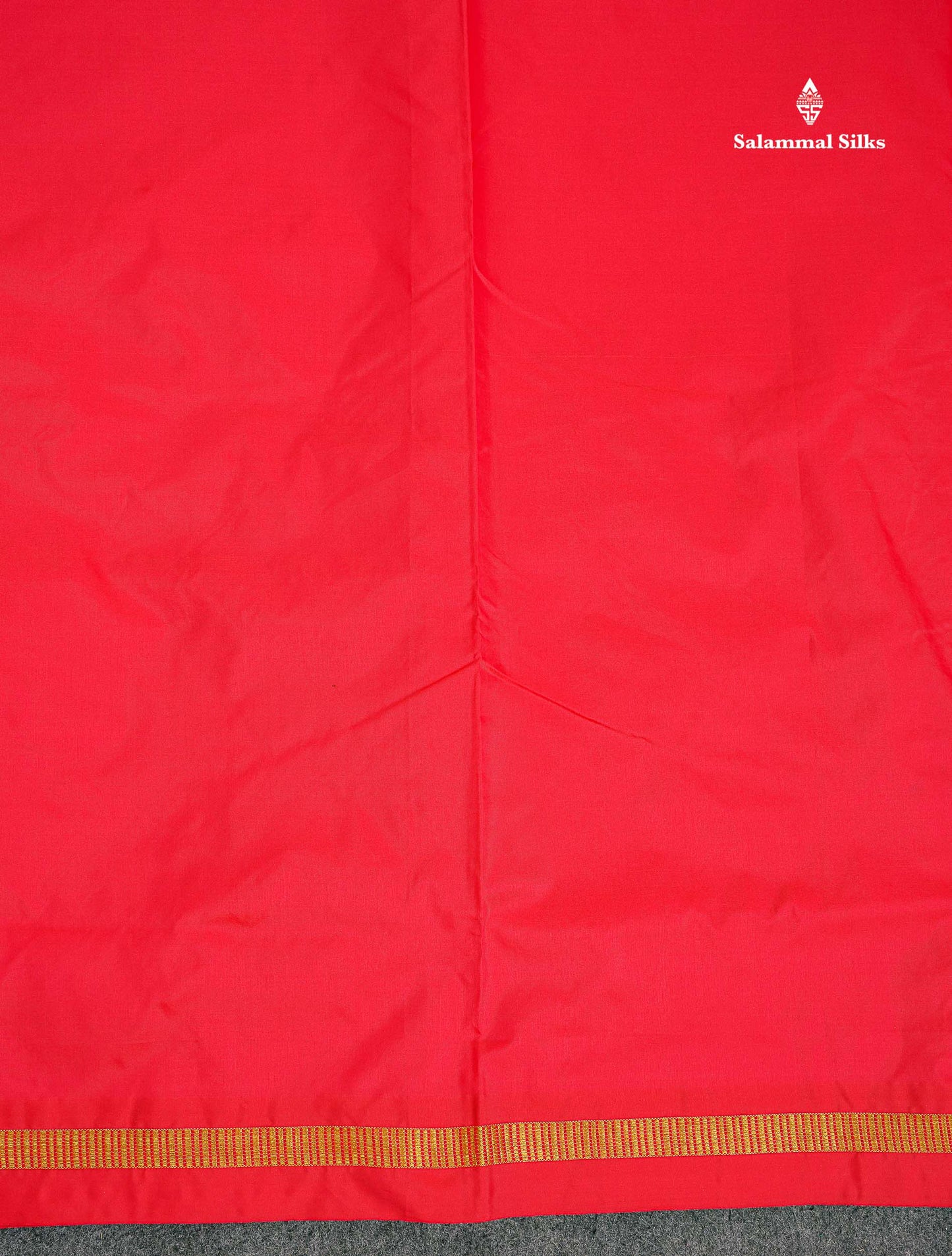 Semi Silk Saree - Dual Tone Red Colour Body Plain With Small Border | 10.5 Yards
