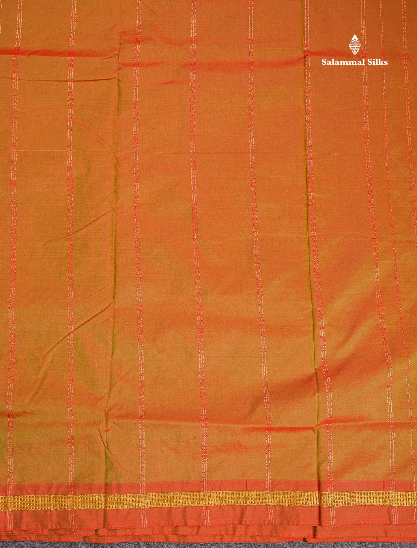 Semi Silk Saree - Dual Tone Red Colour Body Plain With Small Border | 10.5 Yards