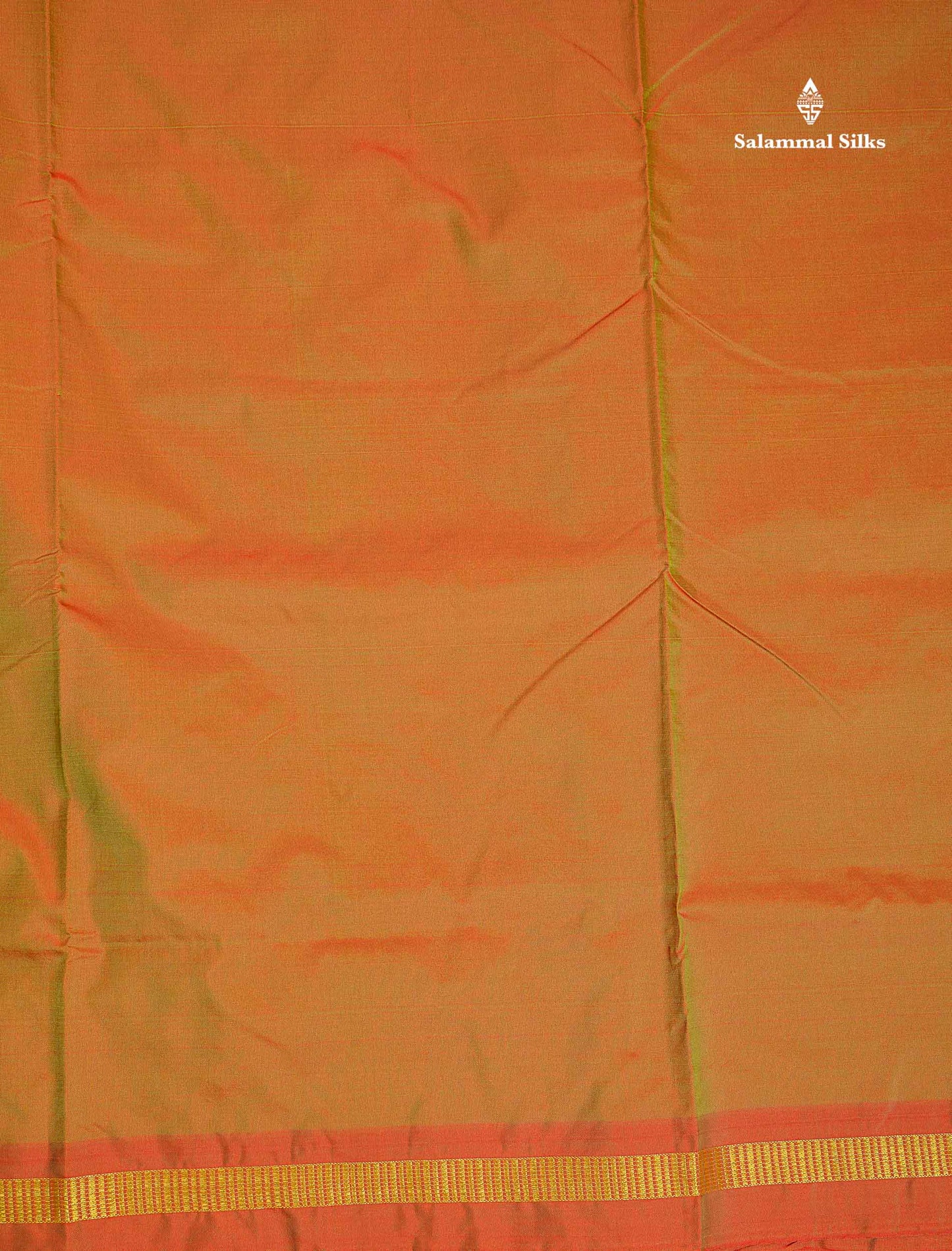 Semi Silk Saree - Dual Tone Red Colour Body Plain With Small Border | 10.5 Yards