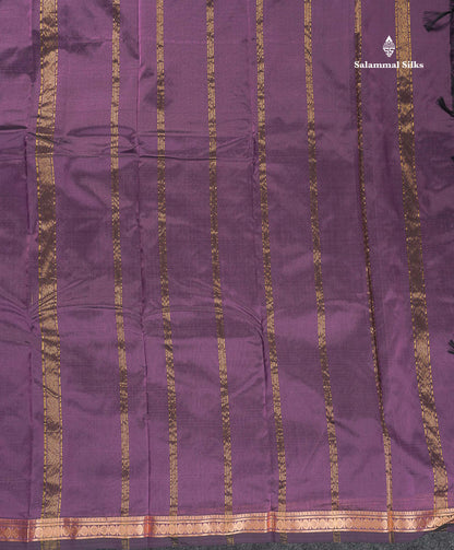Semi Silk Saree - Magenta Colour Body Zari Butta With Traditional Small Border