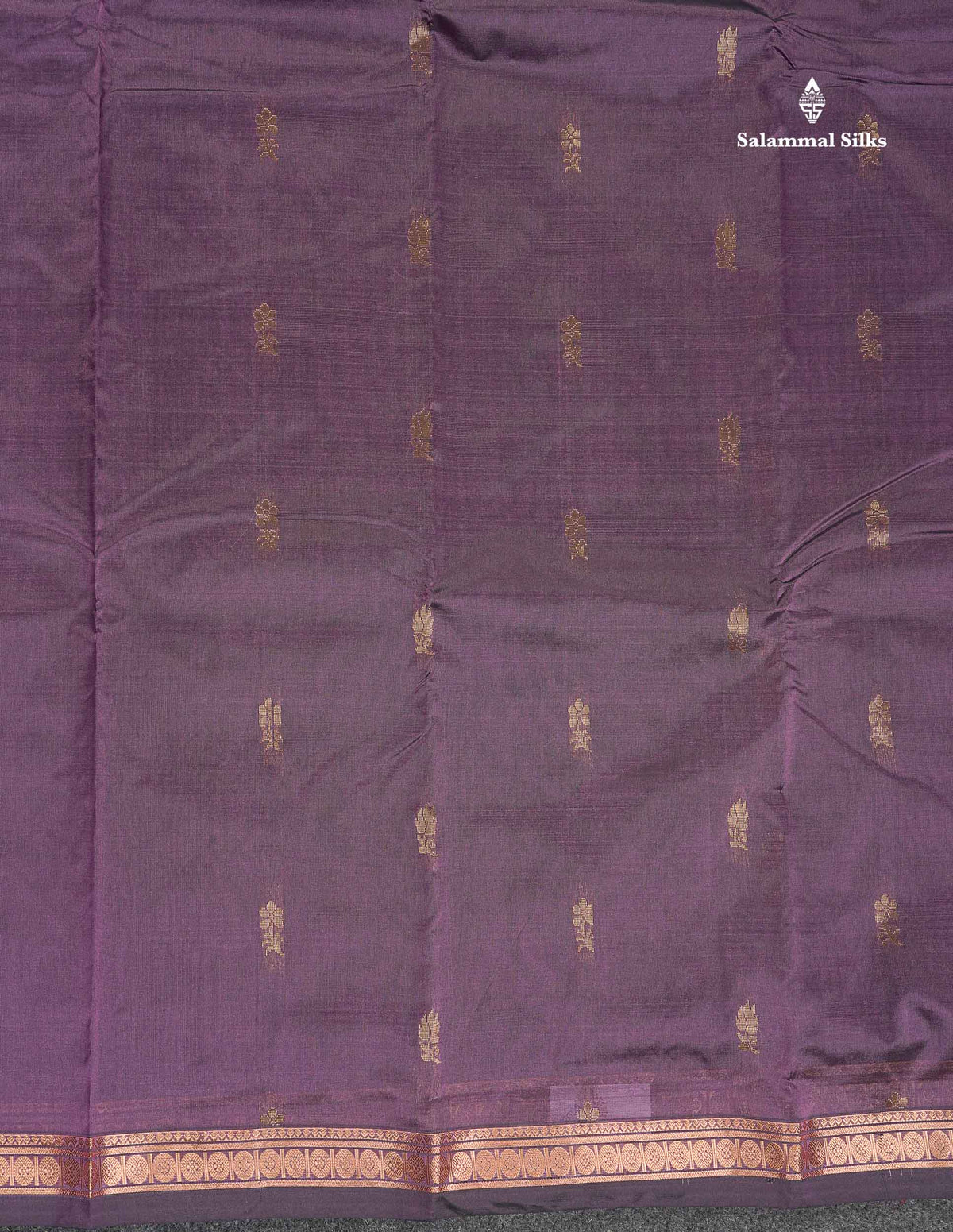 Semi Silk Saree - Magenta Colour Body Zari Butta With Traditional Small Border