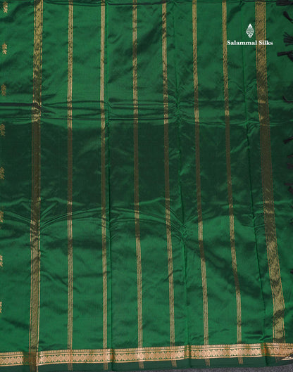 Semi Silk Saree - Magenta Colour Body Zari Butta With Traditional Small Border