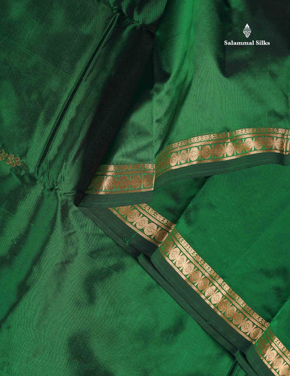Semi Silk Saree - Magenta Colour Body Zari Butta With Traditional Small Border