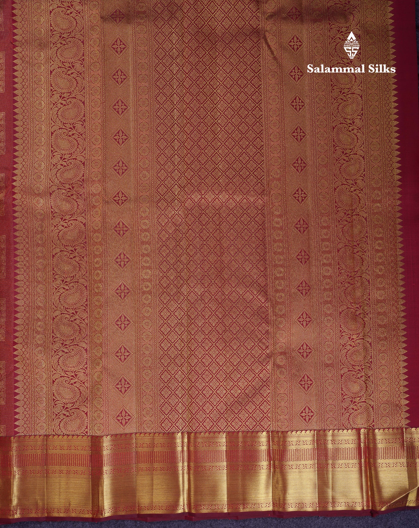 Beautiful Dark Maroon Bridal Meenakari Work Pure Kanjivaram Silk Saree With Traditional Border
