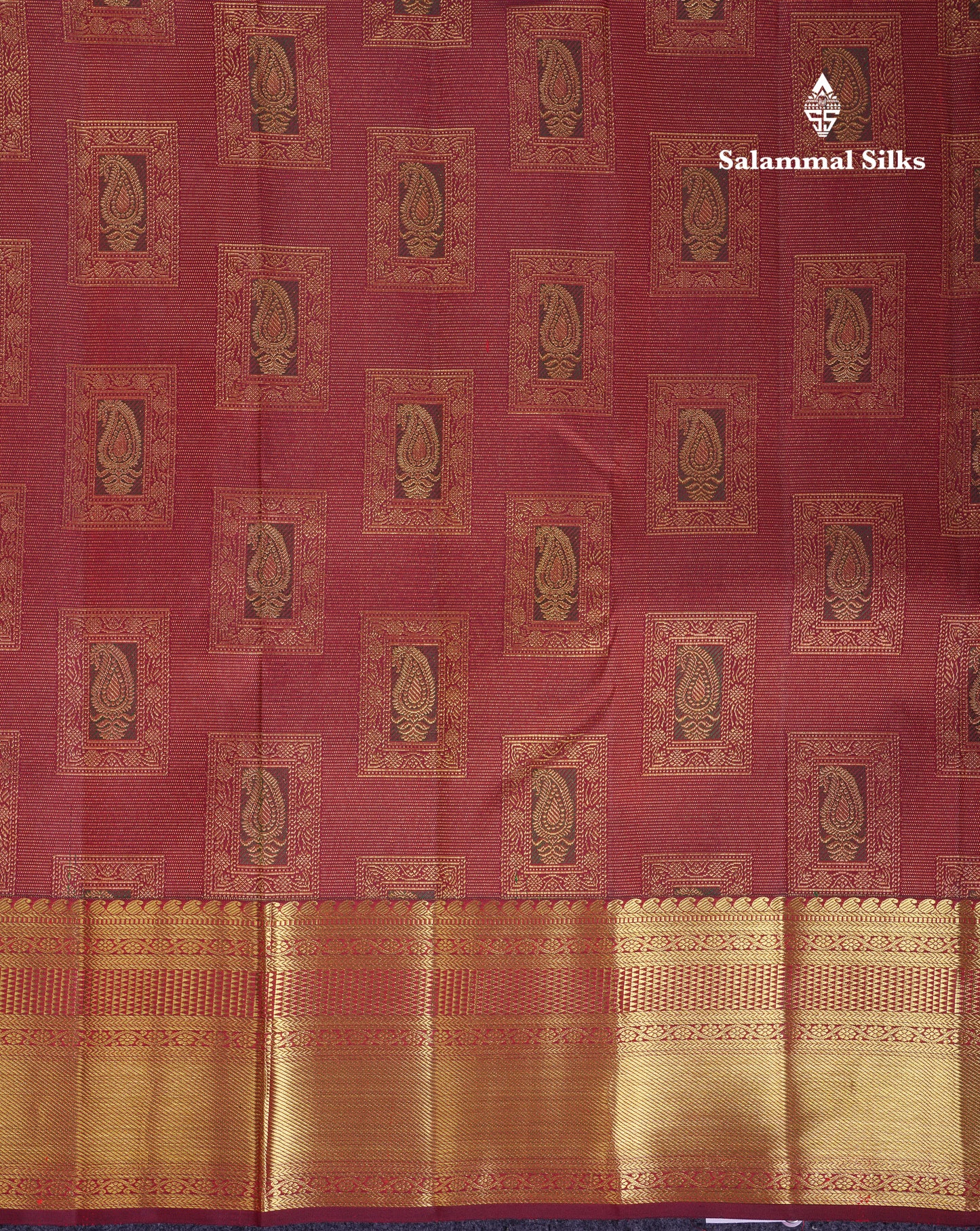 Beautiful Dark Maroon Bridal Meenakari Work Pure Kanjivaram Silk Saree With Traditional Border