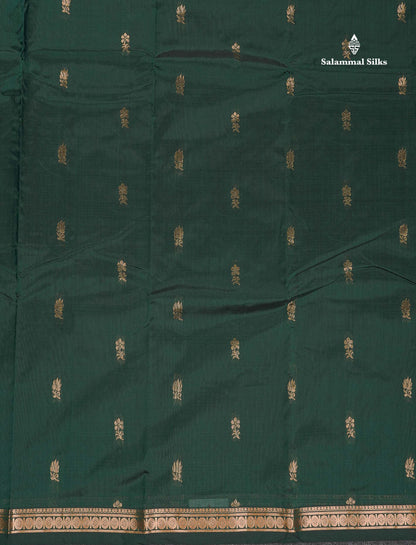 Semi Silk Saree - Magenta Colour Body Zari Butta With Traditional Small Border