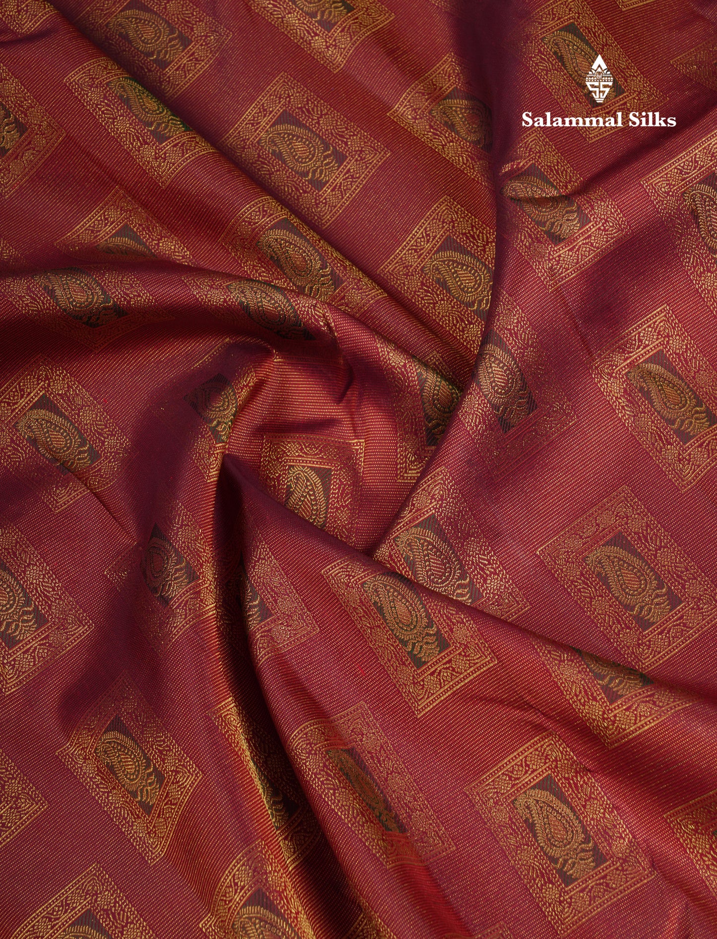 Beautiful Dark Maroon Bridal Meenakari Work Pure Kanjivaram Silk Saree With Traditional Border