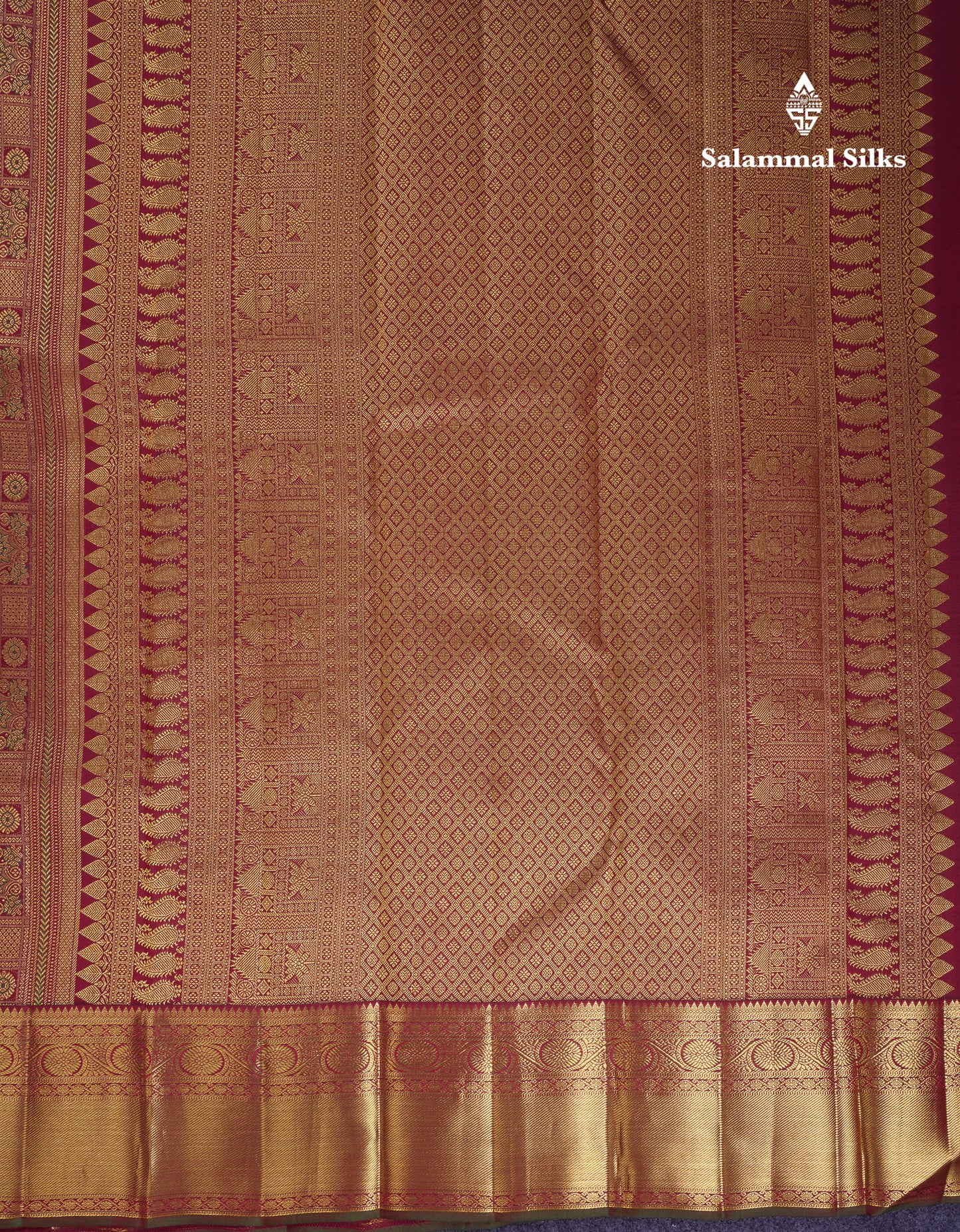 Beautiful Dark Maroon Bridal Meenakari Work Pure Kanjivaram Silk Saree With Traditional Border