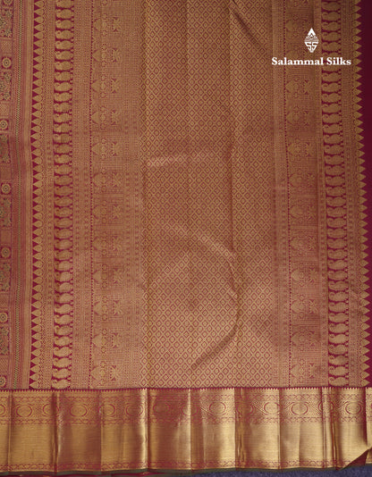 Beautiful Dark Maroon Bridal Meenakari Work Pure Kanjivaram Silk Saree With Traditional Border