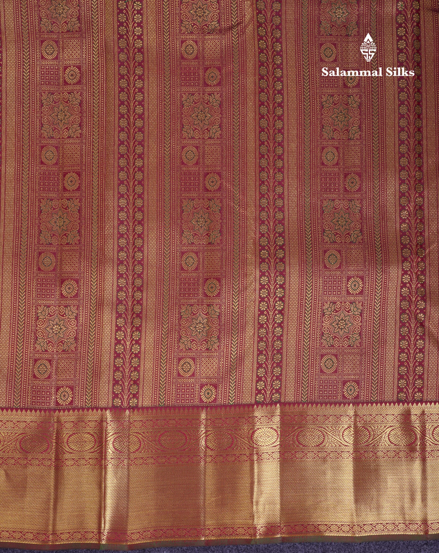 Beautiful Dark Maroon Bridal Meenakari Work Pure Kanjivaram Silk Saree With Traditional Border