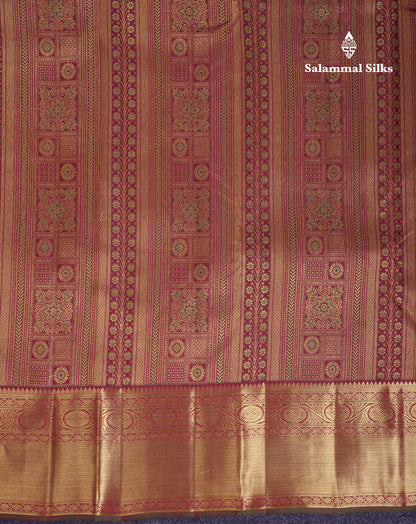 Beautiful Dark Maroon Bridal Meenakari Work Pure Kanjivaram Silk Saree With Traditional Border