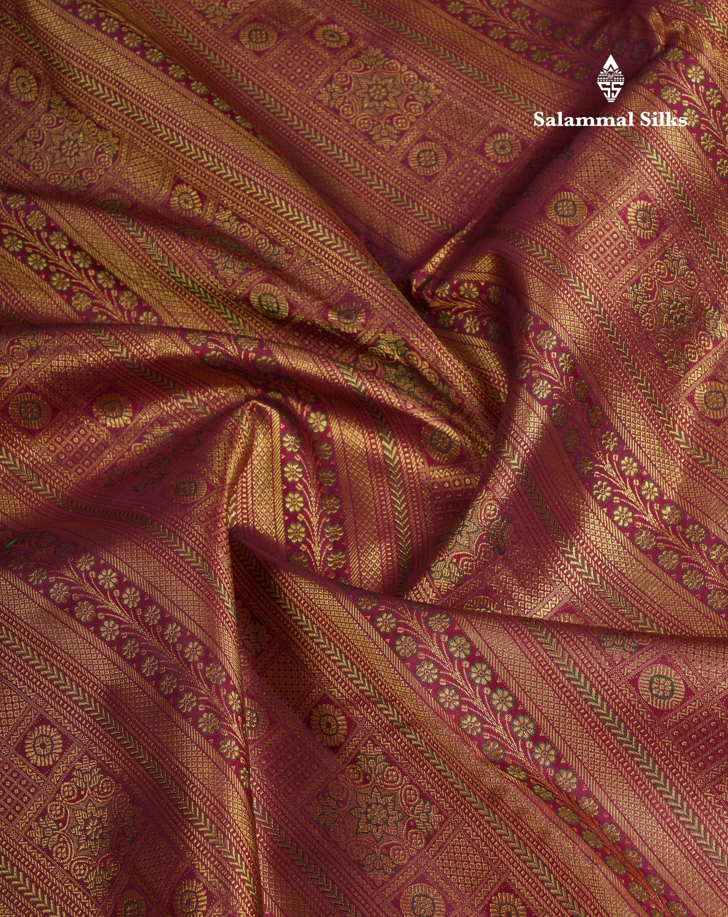 Beautiful Dark Maroon Bridal Meenakari Work Pure Kanjivaram Silk Saree With Traditional Border