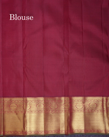 Beautiful Dark Maroon Bridal Meenakari Work Pure Kanjivaram Silk Saree With Traditional Border