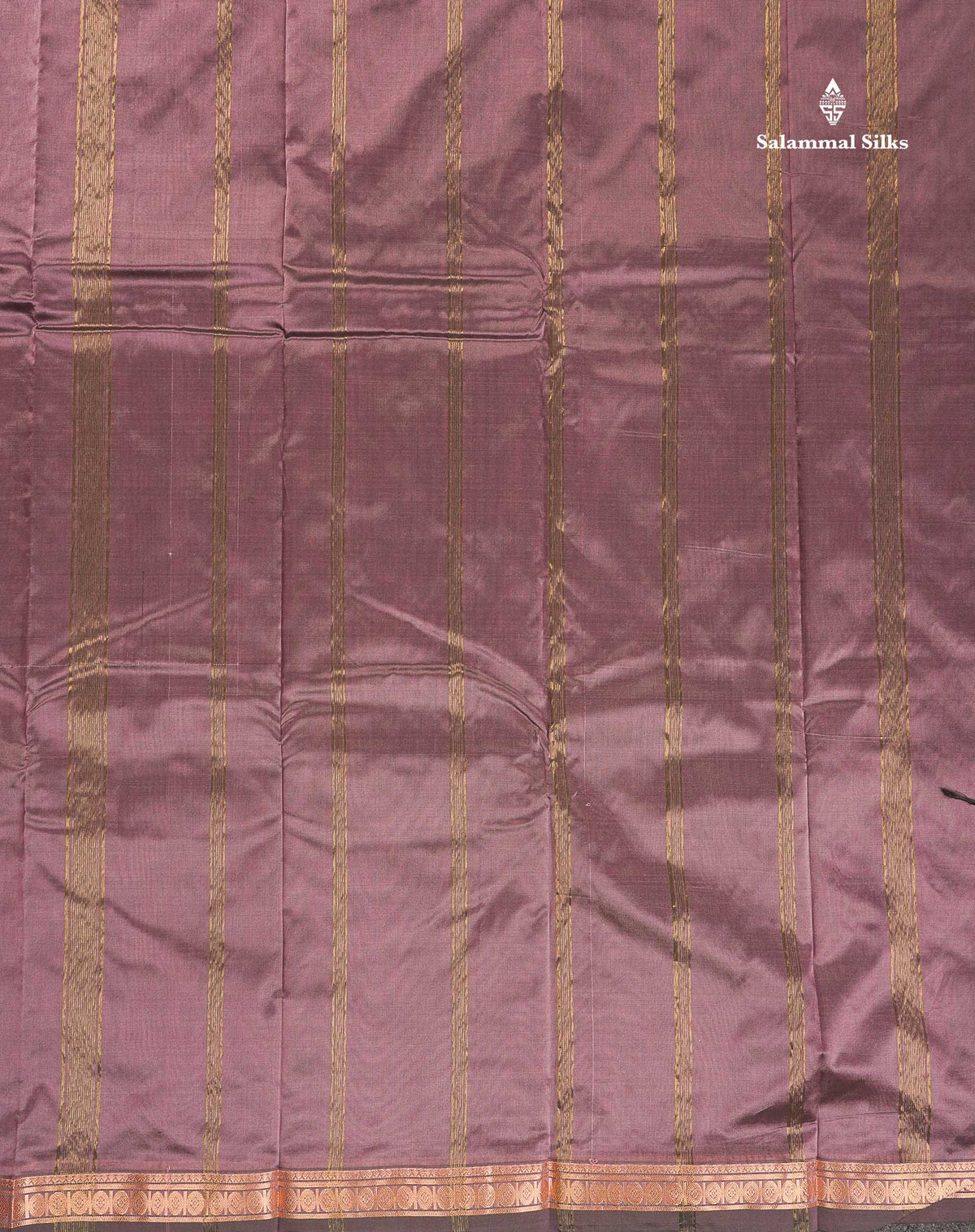 Semi Silk Saree - Chocolate Brown Colour Body Zari Butta With Traditional Small Border