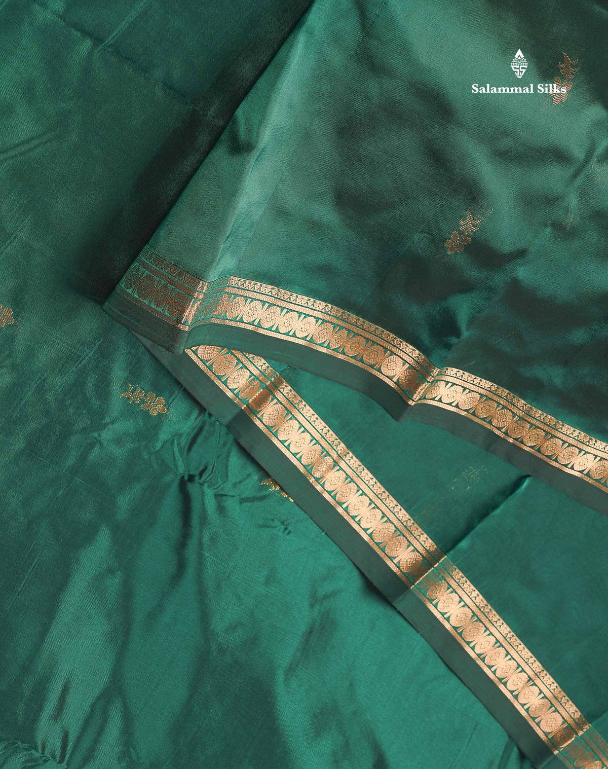 Semi Silk Saree - Chocolate Brown Colour Body Zari Butta With Traditional Small Border