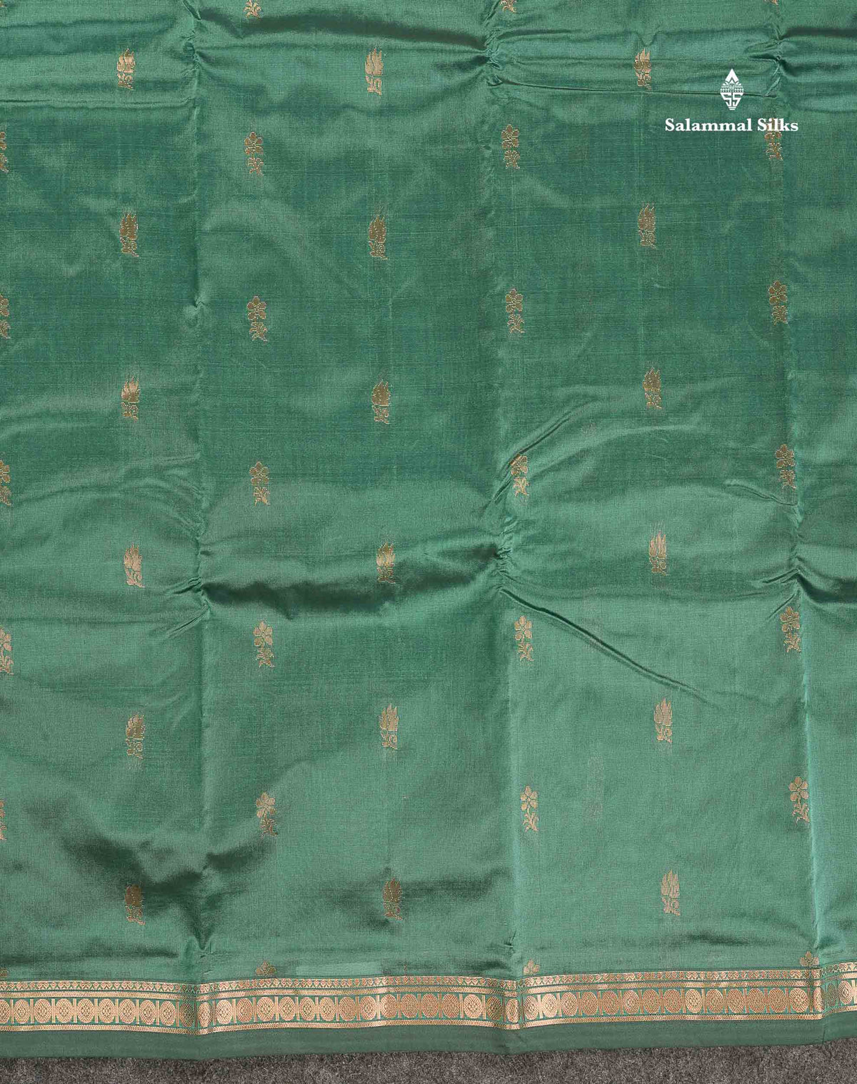 Semi Silk Saree - Chocolate Brown Colour Body Zari Butta With Traditional Small Border