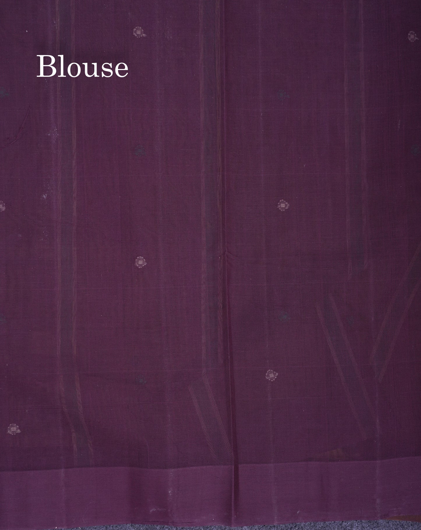 Beautiful Beige Thread Work Butta Handloom Pure Cotton Saree With Contrast Dark Magenta Blouse