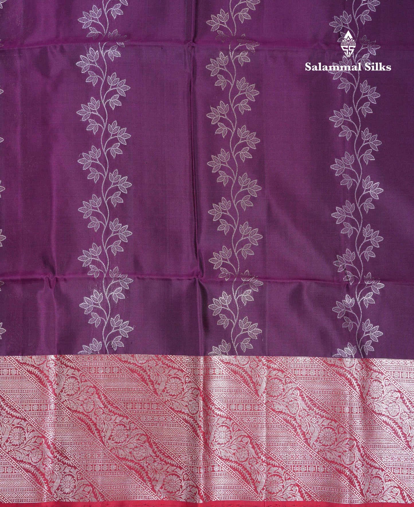 Beautiful Dark Purple Pure Kanjivaram Soft Silk Saree With Contrast Redish Maroon Evening Morning Border
