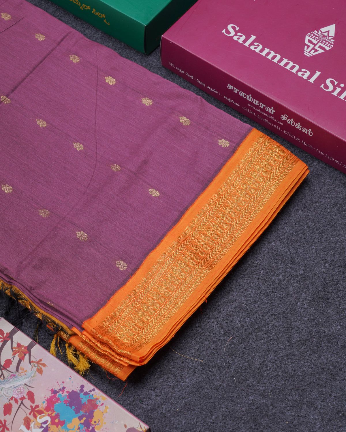 Beautiful Onion Pink Kalyani Cotton Saree With Contrast Mustard Yellow Blouse