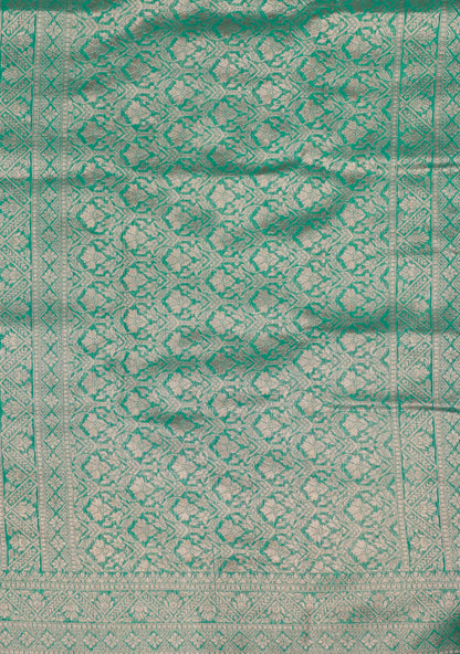 Bottle Green Meena Work Beautiful Malbari Linen Fancy Saree With Blouse