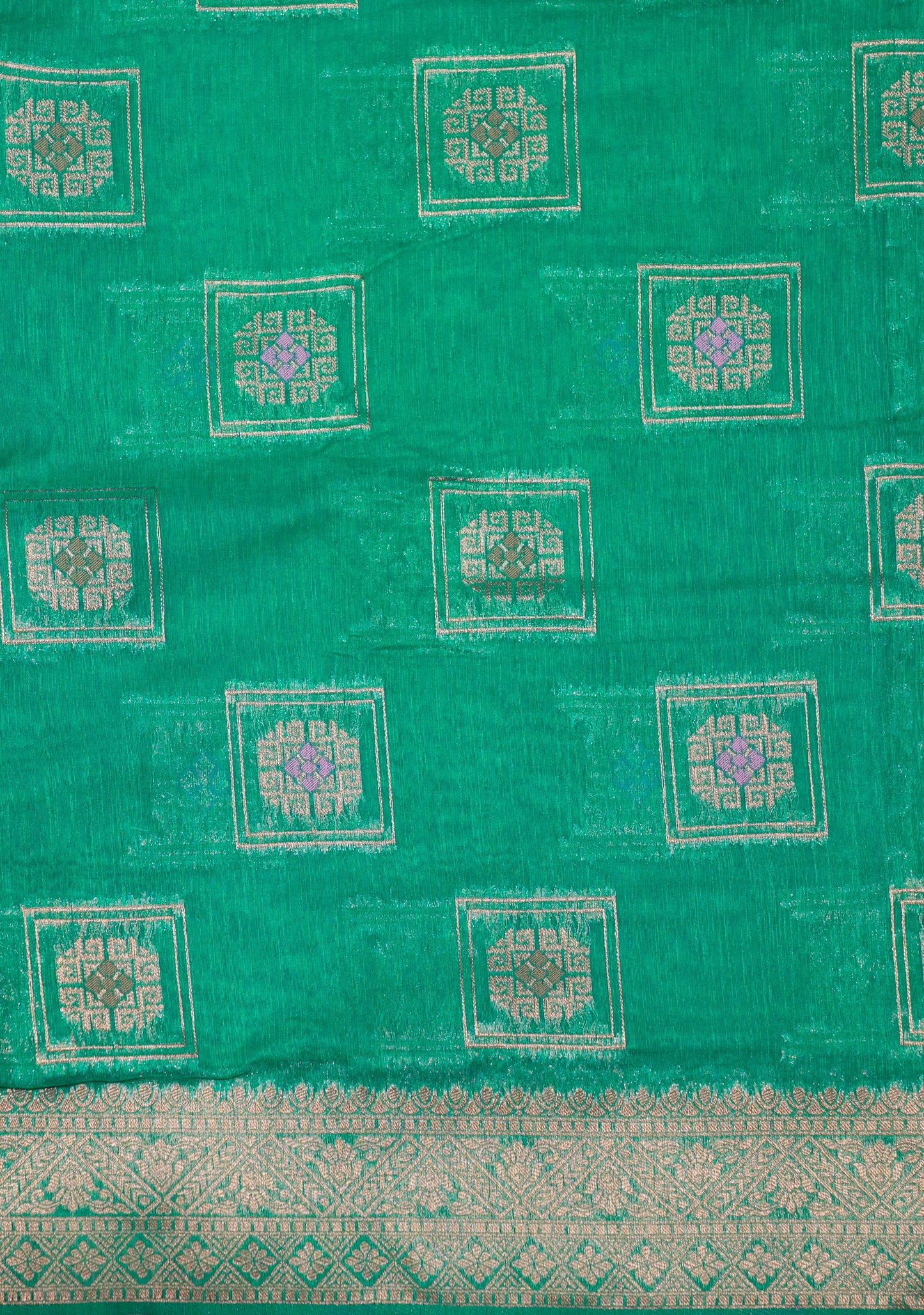 Bottle Green Meena Work Beautiful Malbari Linen Fancy Saree With Blouse