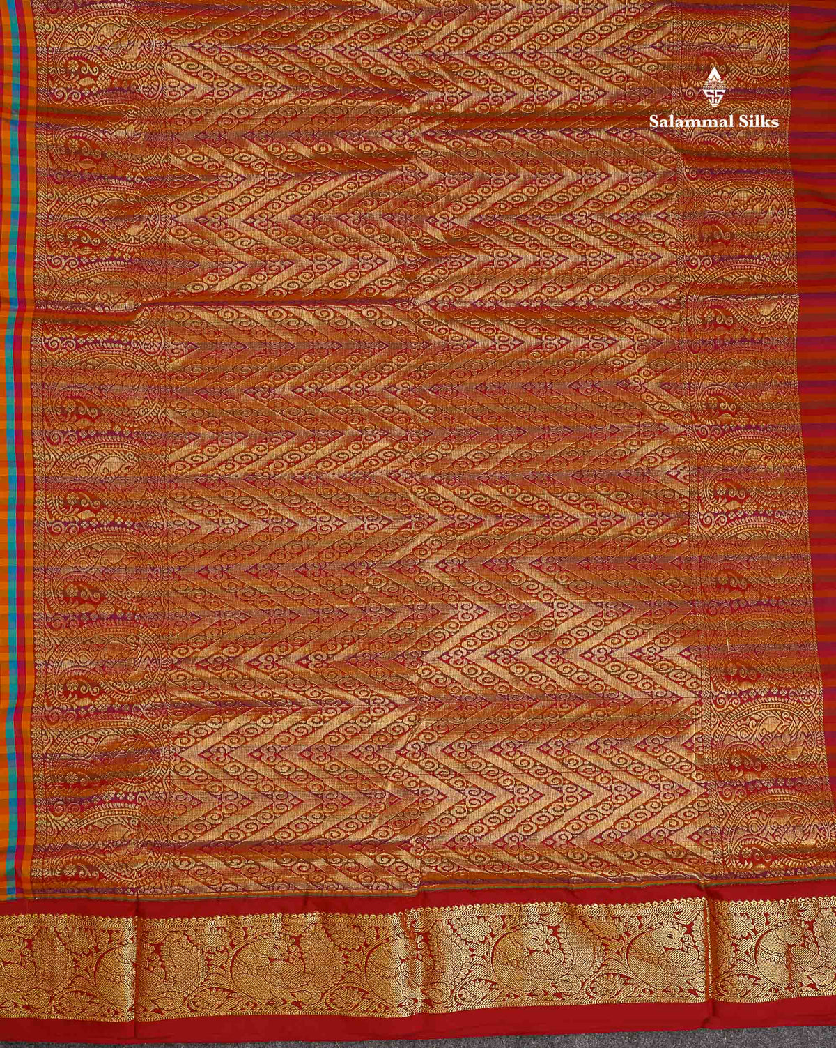Semi Silk Saree - Multicolour Body Checks With Contrast Maroon Traditional Border | 10 Yards