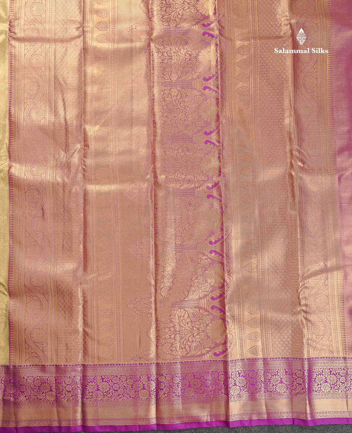Tissue Bridal Semi Silk Saree - Pista Green Colour Body With Contrast Vadamalli Border