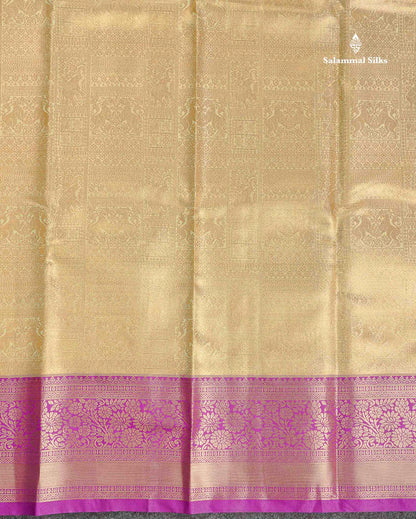 Tissue Bridal Semi Silk Saree - Pista Green Colour Body With Contrast Vadamalli Border
