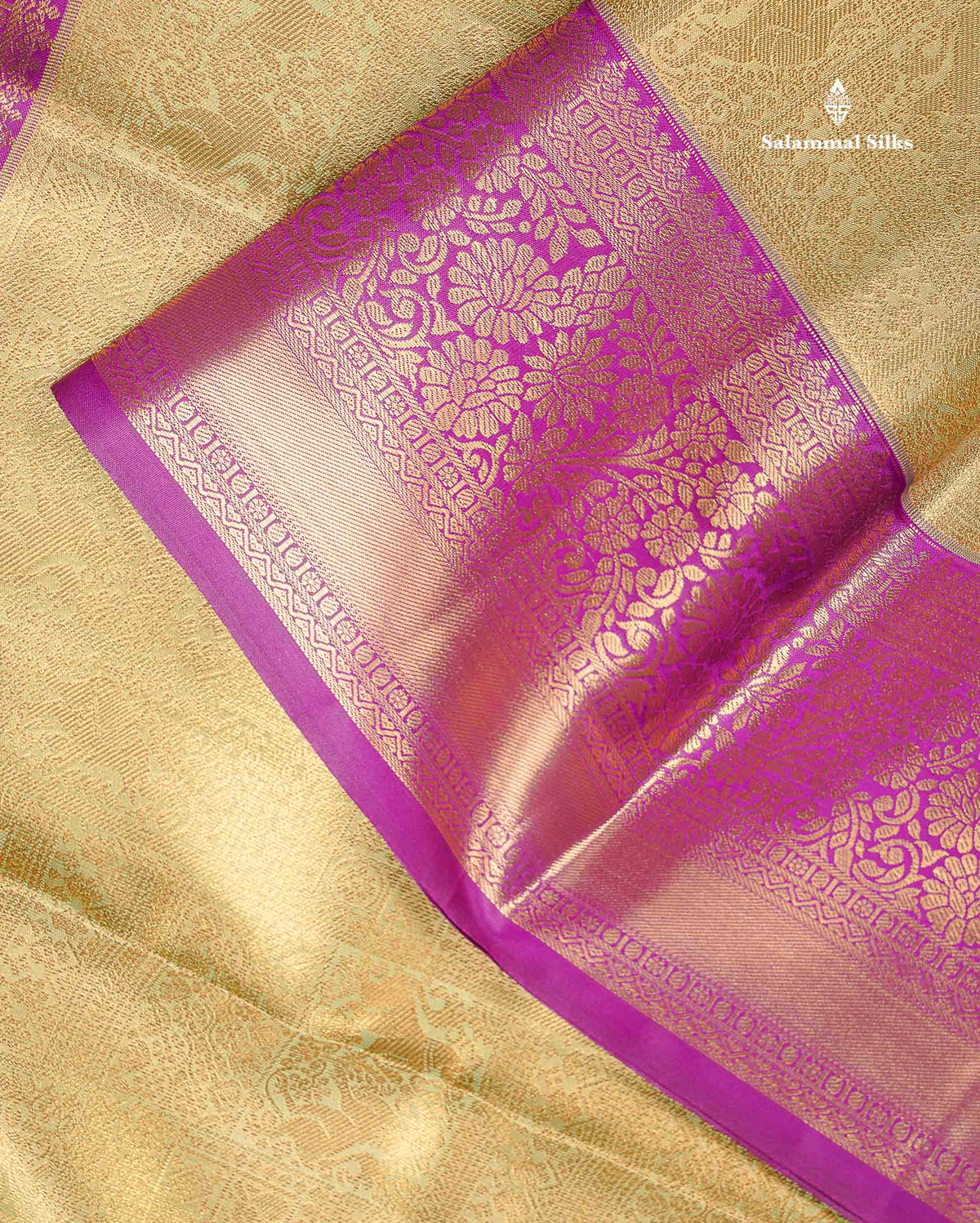 Tissue Bridal Semi Silk Saree - Pista Green Colour Body With Contrast Vadamalli Border