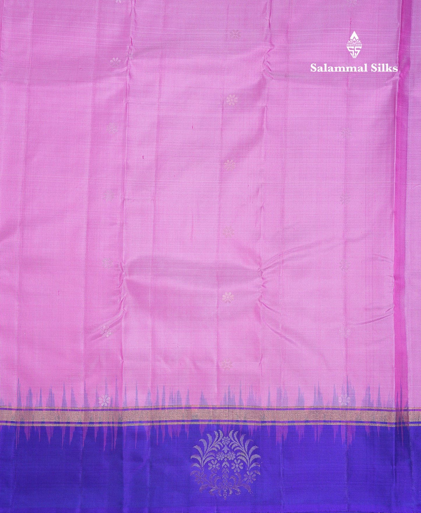 Beautiful Dual Tone Rexona Green Pure Kanjivaram Silk Saree With Contrast Navy Blue Fancy Border