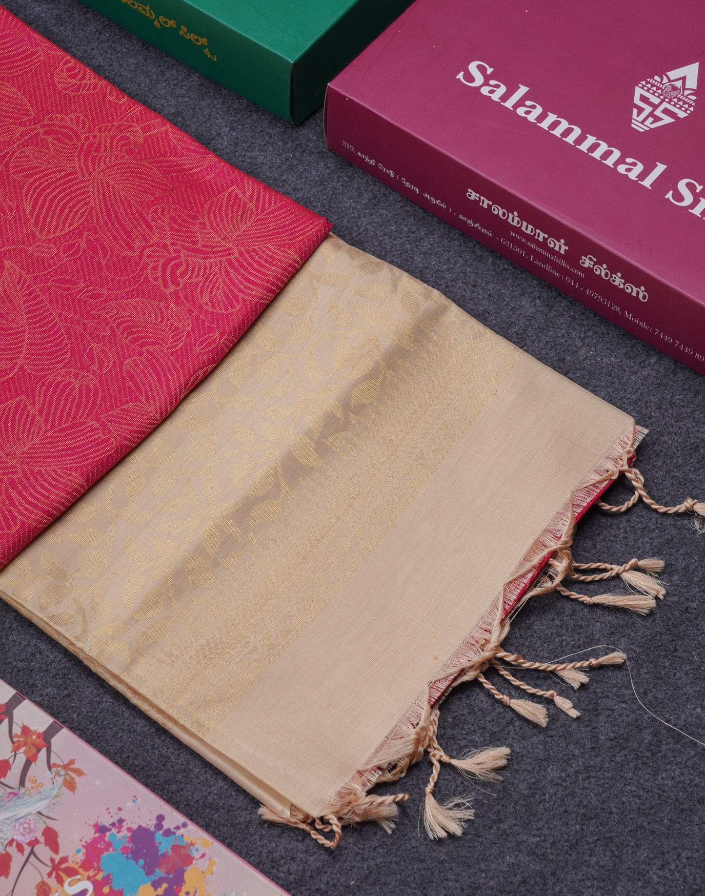 Beautiful Dual Tone Pink Pure Kanjivaram Soft Silk Saree With Contrast Sandal Blouse