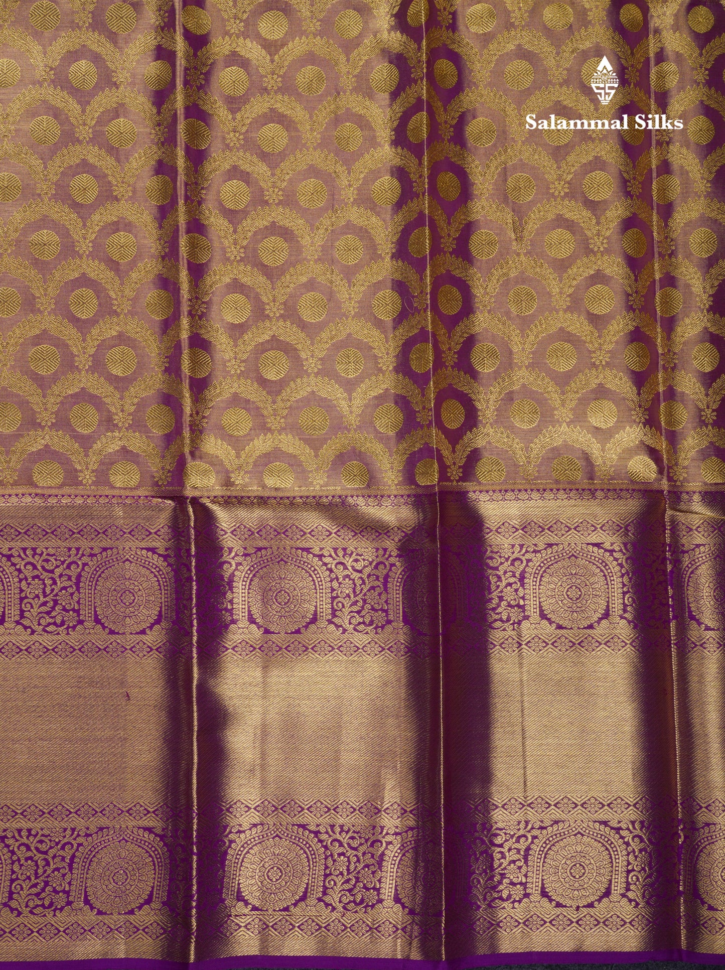 Beautiful Light Violet Tissue Bridal Pure Kanjivaram Silk Saree With Contrast Dark Purplea Traditional Evening Morning Border