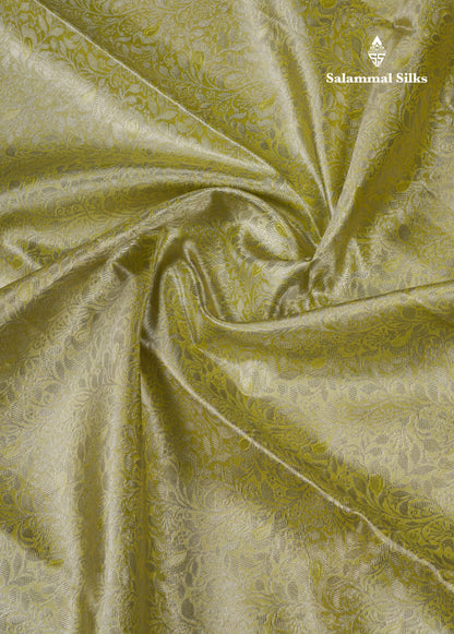 Beautiful Elaichi Green Tissue Bridal Pure Kanjivaram Silk Saree With Traditional Border