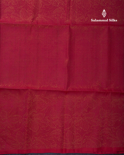 Beautiful Dual Tone Pink Pure Kanjivaram Soft Silk Saree With Contrast Sandal Blouse