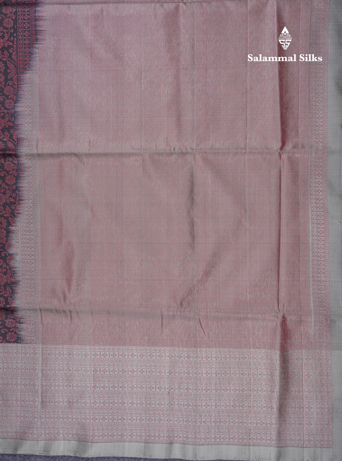 Beautiful Black Pure Kanjivaram Soft Silk Saree With Contrast Grey One Side Border
